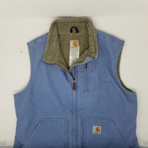 Carhartt Sherpa Lined Sandstone Vest WV001 Blue M